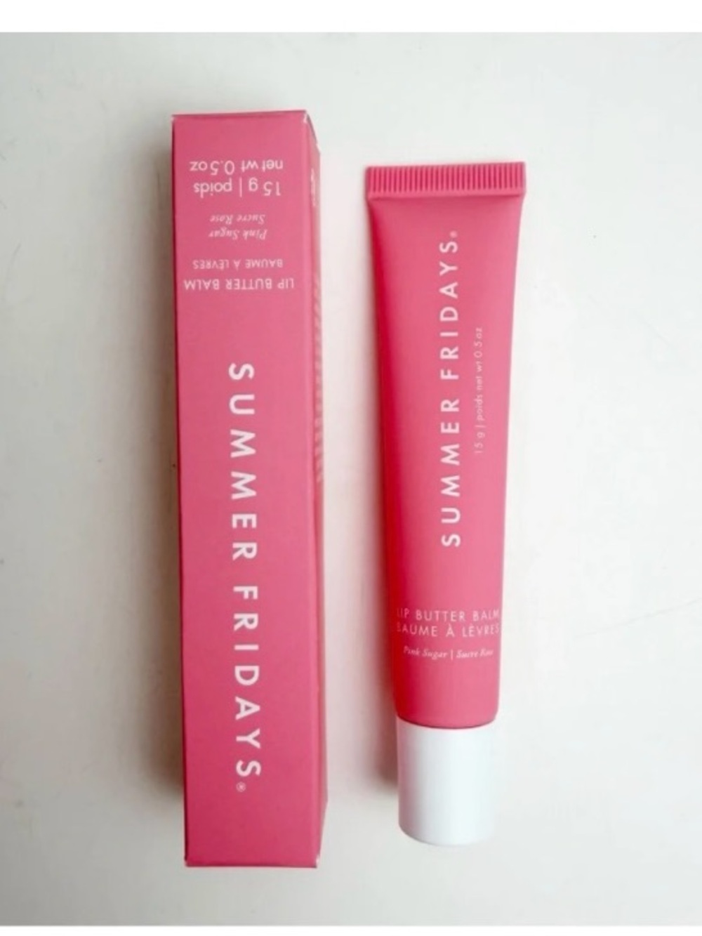 Summer Fridays Pink Sugar Lip Butter Balm - Hydrating Pink Tint